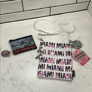 Robin Ruth White and Pink Miami Crossbody Bag & Coin Purse NWT